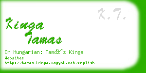 kinga tamas business card